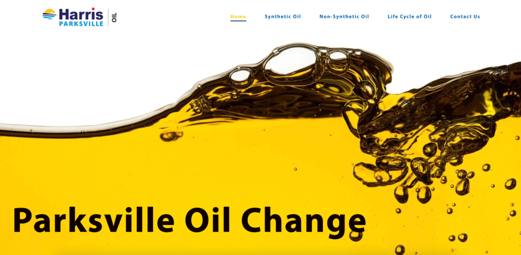 Parksville Oil Change Hero - SEO-Friendly WordPress Developer